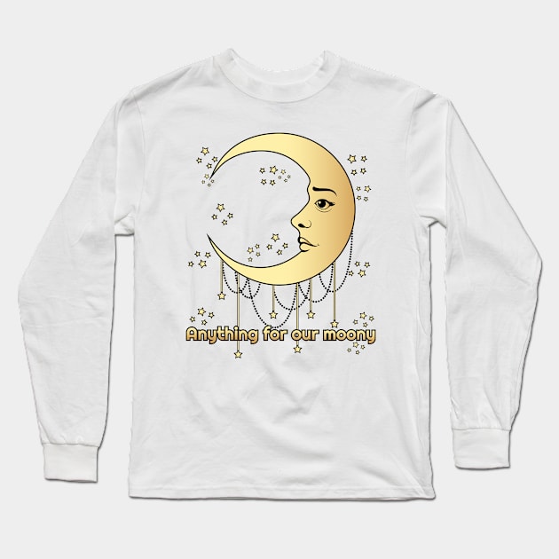 Anytihing for our moony, moon lover Long Sleeve T-Shirt by Lekrock Shop